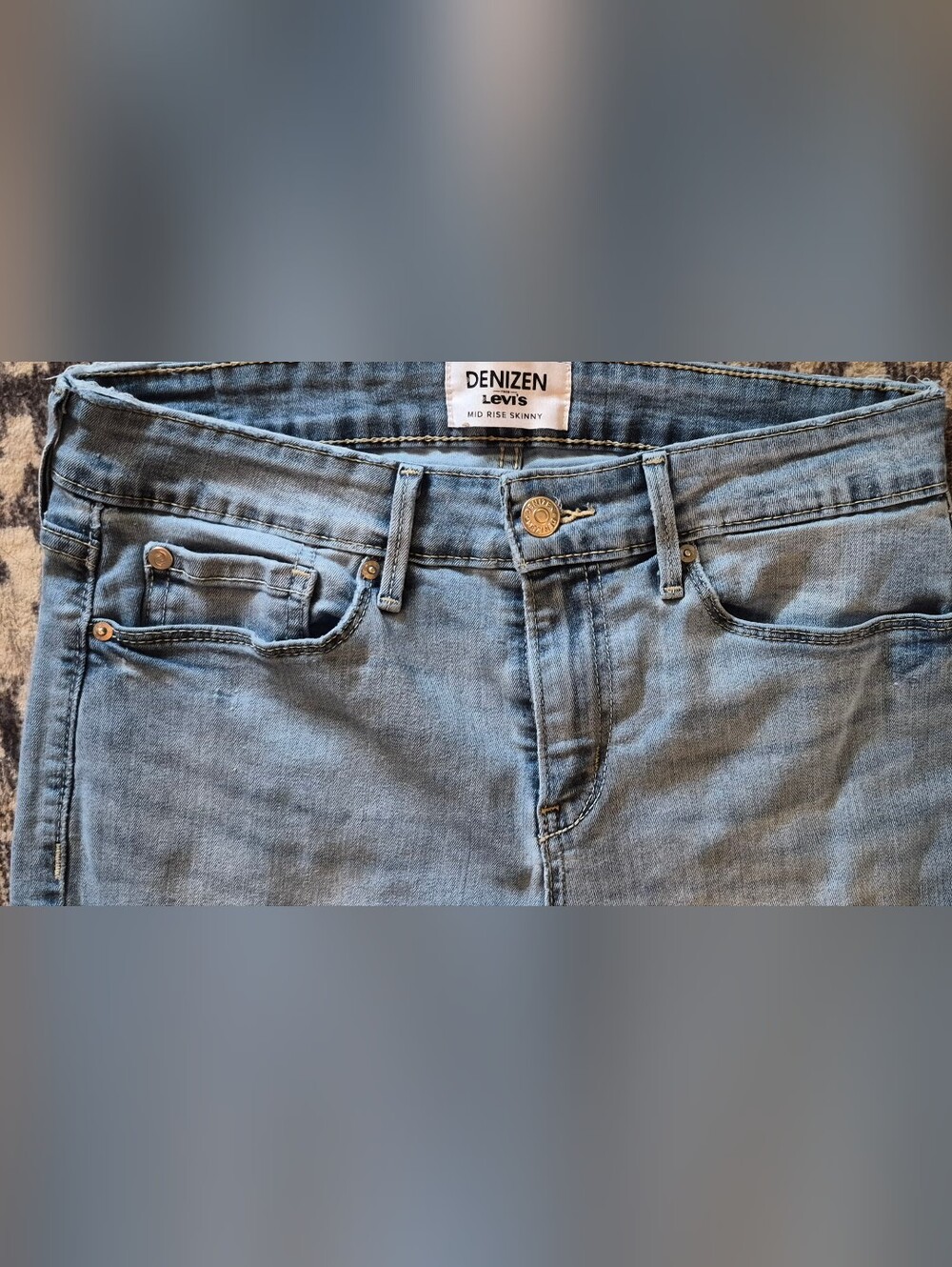 Mid Rise Skinny Jeans - Light Blue - Picture 3 of 3